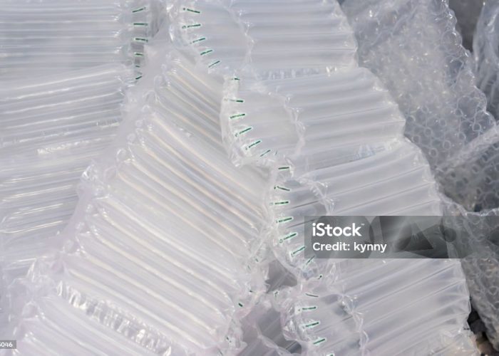 plastic translucent air packaging, protection of goods